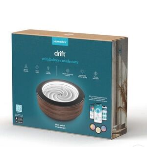 Homedics Drift Sound Machine - Teal Box with Black Walnut Unit